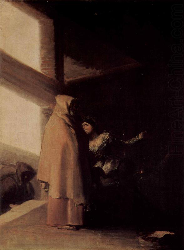 Besuch des Monchs, Francisco de Goya